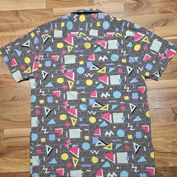 Fresh Prince of Bel-Air XL Retro 80s 90s Geometric Print Button Shirt - Picture 7 of 7